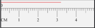 <p>What is the length of the red line in the image shown below?</p>