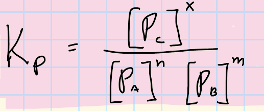 <p>Kp</p><p>(same as Kc but with partial pressures)</p>