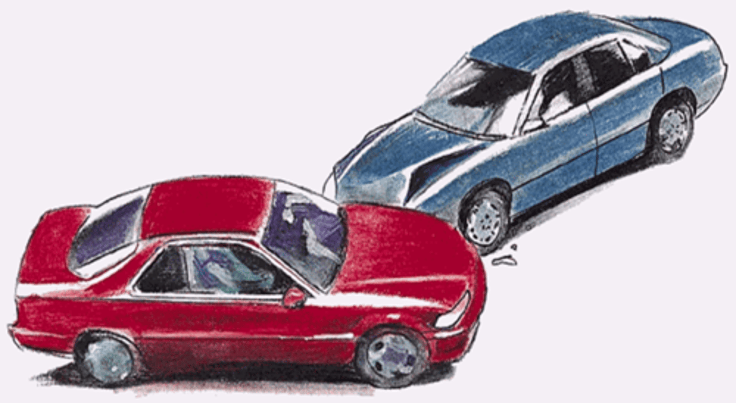 <p>•Subjects saw a film of a car accident</p><p>•Later, different subjects were asked:</p><p>•How fast were the cars going when they:</p><p>smashed?, collided?, bumped?, contacted?</p><p>•Subjects estimates of speed varied with the verb they got in the question phase of the experiment.</p><p>(smashed > collided > bumped > contacted)</p><p>fastest estimate slowest estimate</p>