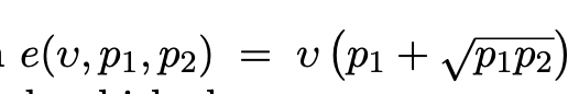 <p>the utility in the cost function is multiplicative of a function of price</p><p></p><p>v*f(p)</p><p></p><p>example</p>