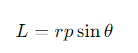 <ul><li><p>θ = the angle between<strong> r</strong> and <strong>p</strong>.</p></li></ul><p></p>