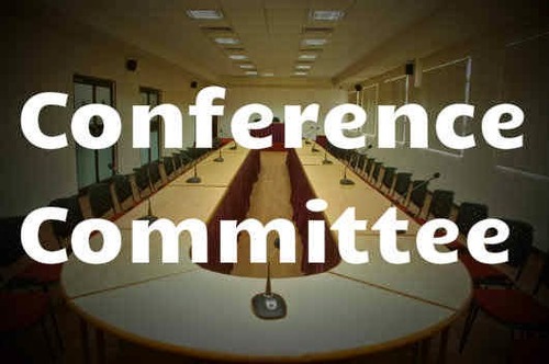 Congressional committees formed when the Senate and the House pass a particular bill in different forms. Party leadership appoints members from each house to iron out the differences and bring back a single bill.