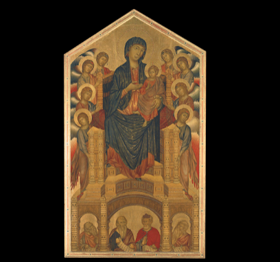<p><span>Cimabue, <em>Virgin and Child Enthroned, </em>c. 1280</span></p>