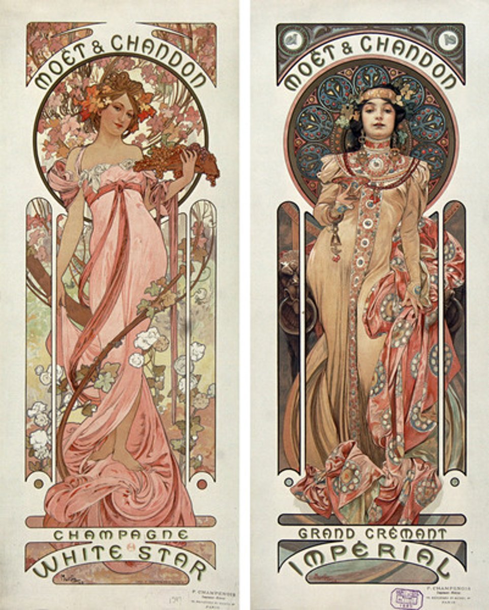 <p>(1890-1914) A highly decorative style that was applied to painting, sculpture, architecture, furniture, jewelry, fabrics, and all types of materials used for interior and exterior design.</p>