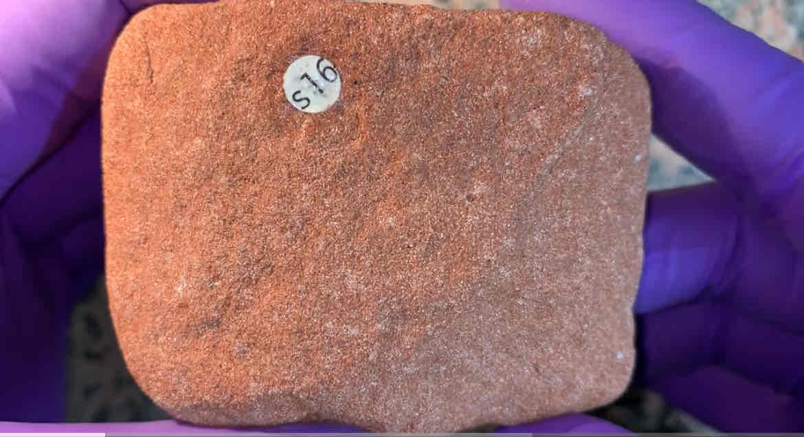 <p>what is rock add heat and pressure </p><p>hint: grains visible to naked eye and reddish in color</p>