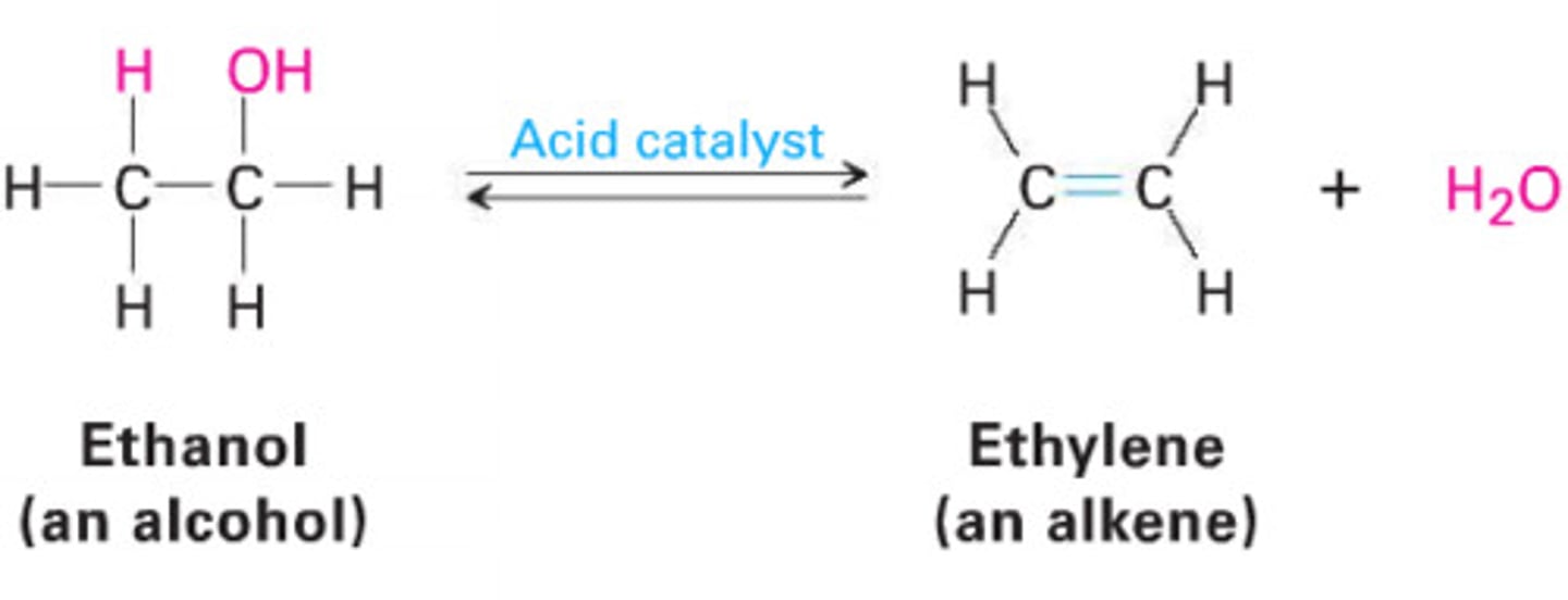 <p>The removal of HX from the halide,</p><p>E reactions</p>