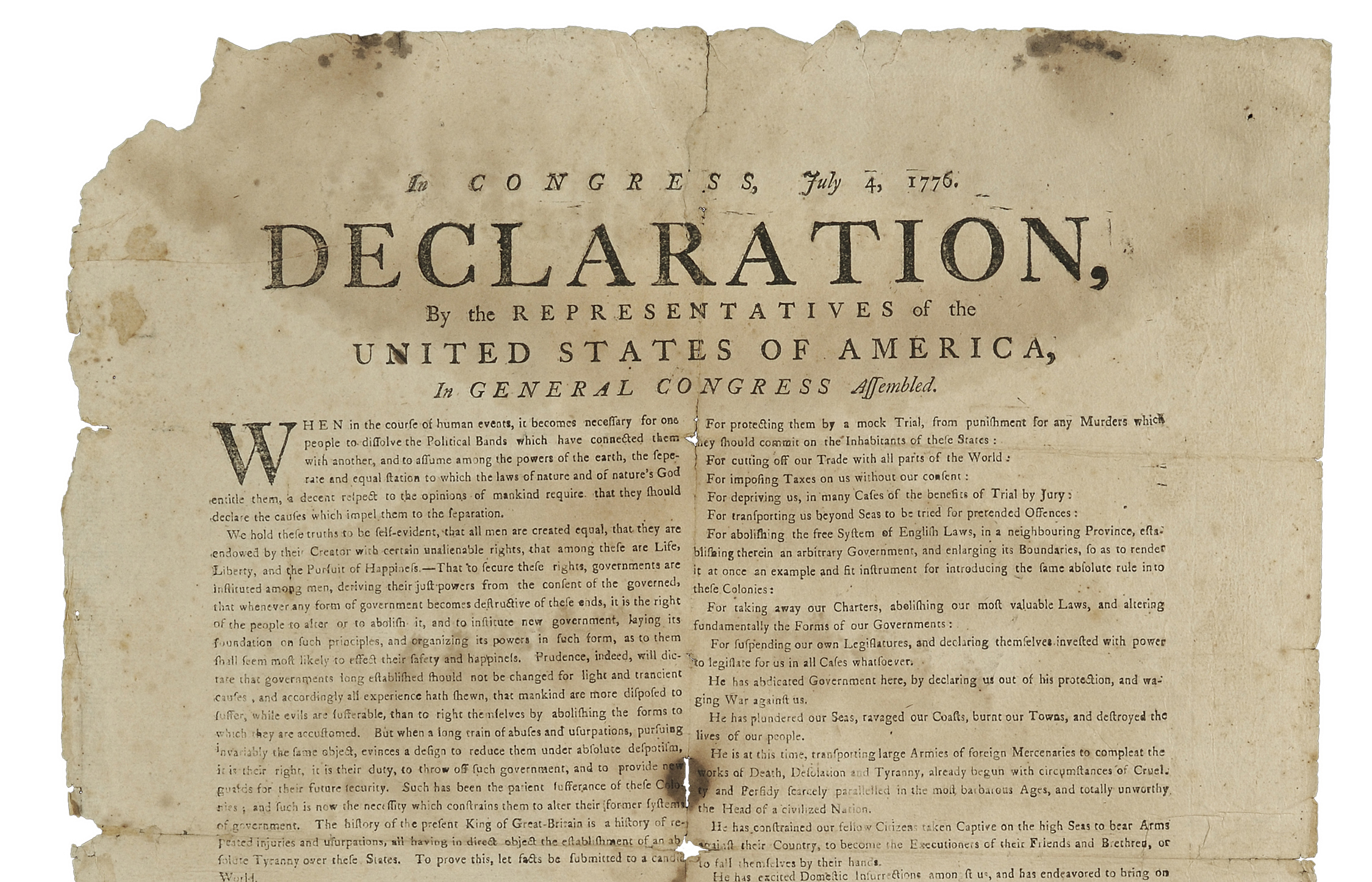 <p>Declaration of Independence </p>