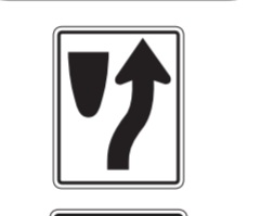 <p>what does the keep right sign mean</p>