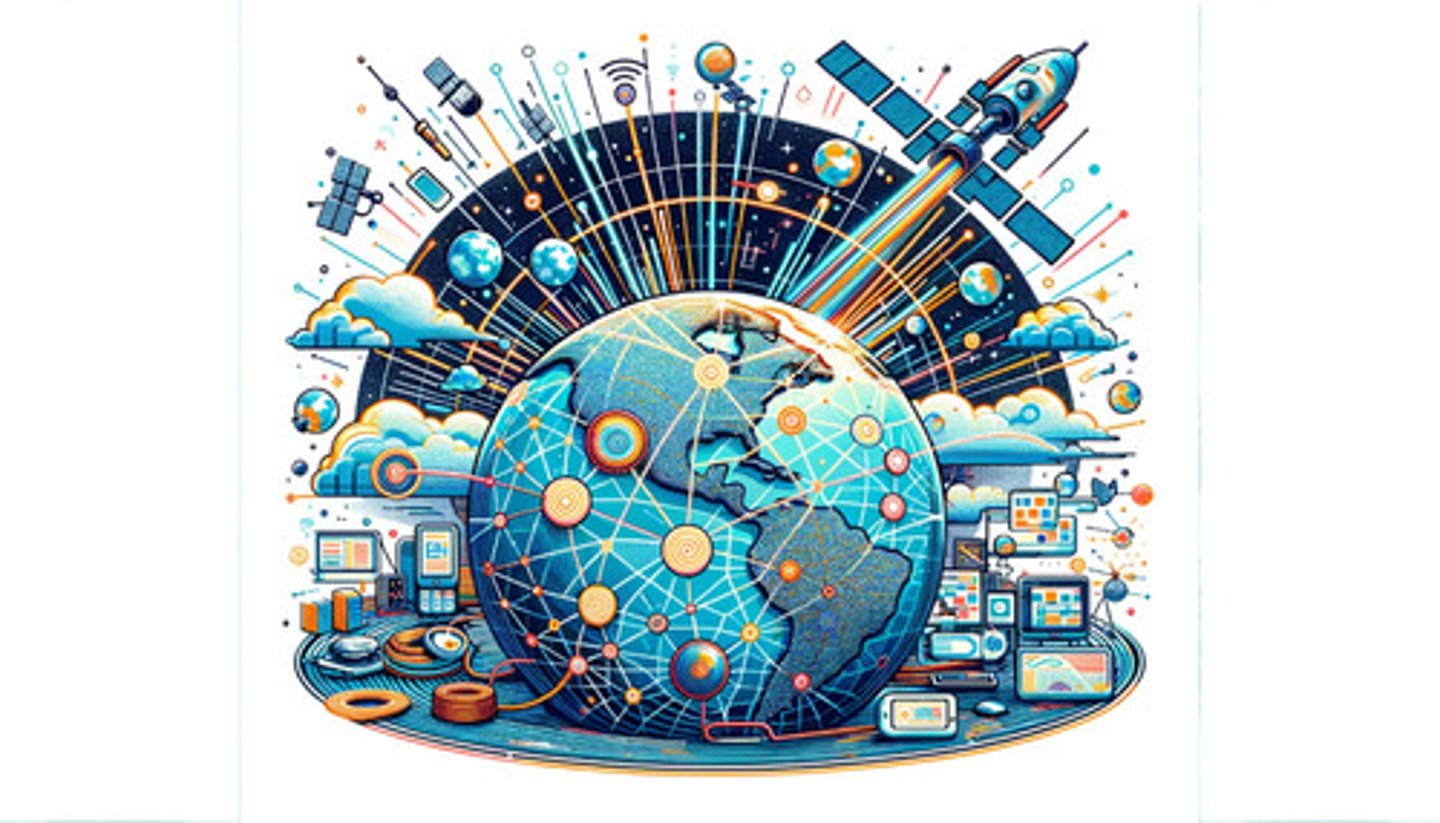 <p>- sự kết nối toàn cầu - /ˈɡləʊbl ˌkɒnekˈtɪvəti/ - The internet has improved global connectivity.</p>