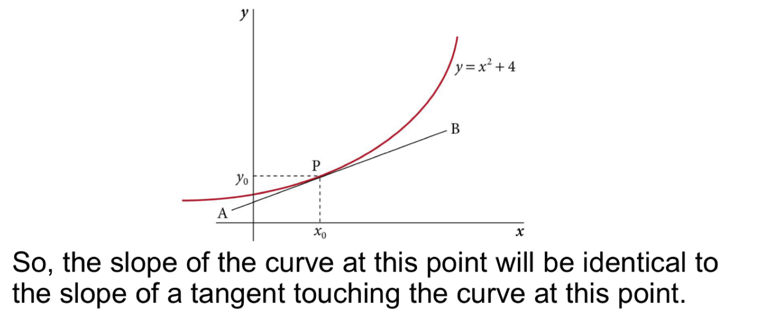 <p>A line which touches a curve at one point </p>