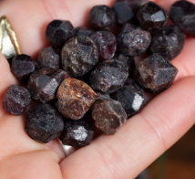 <p>Garnet group- almandine silicates </p>