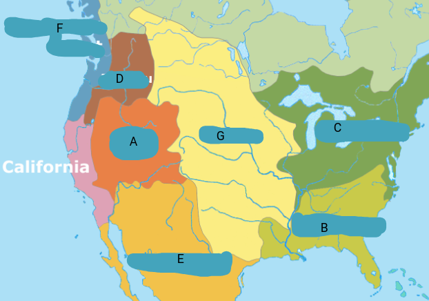 <ul><li><p><span style="font-family: Trebuchet MS, sans-serif">Between two mountain ranges, though still considerably above sea level, extreme temperatures, little rainfall, deserts, salt flats, and brackish water</span></p></li></ul>