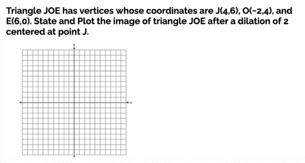 <p>Plot your coordinates on paper (or a website) and state your coordinates below</p><p><span><span>J'=</span></span><br><span><span>O'=</span></span><br><span><span>E'=</span></span></p>
