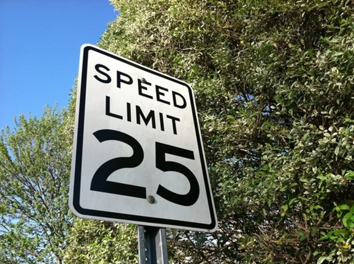 <p>How fast the motion is occurring or how fast an object is changing position.</p>