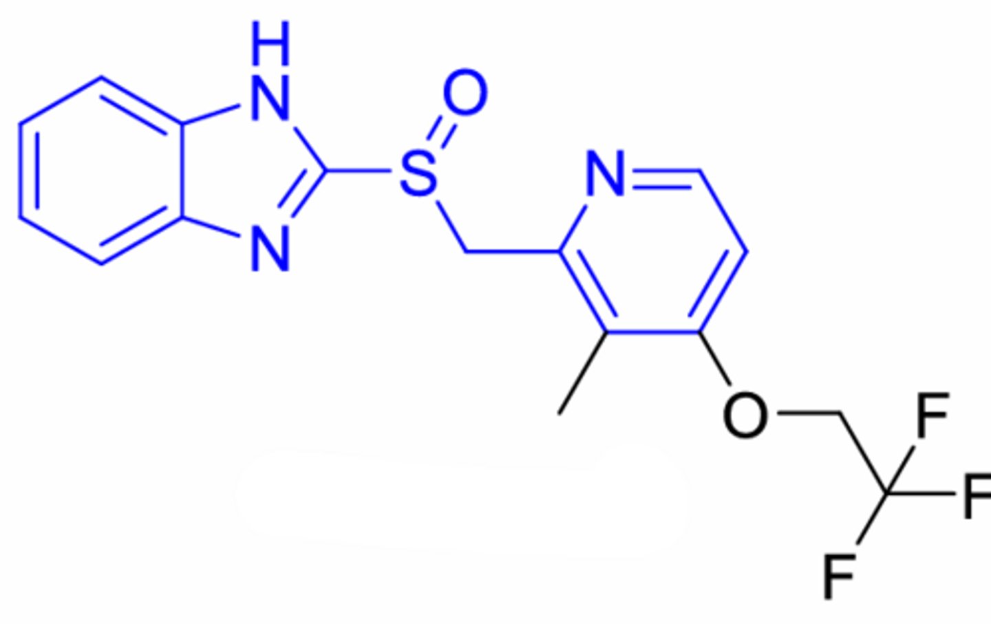 <p>What is this structure. 3 fluorines attached to O substituents on benzimidizole</p>