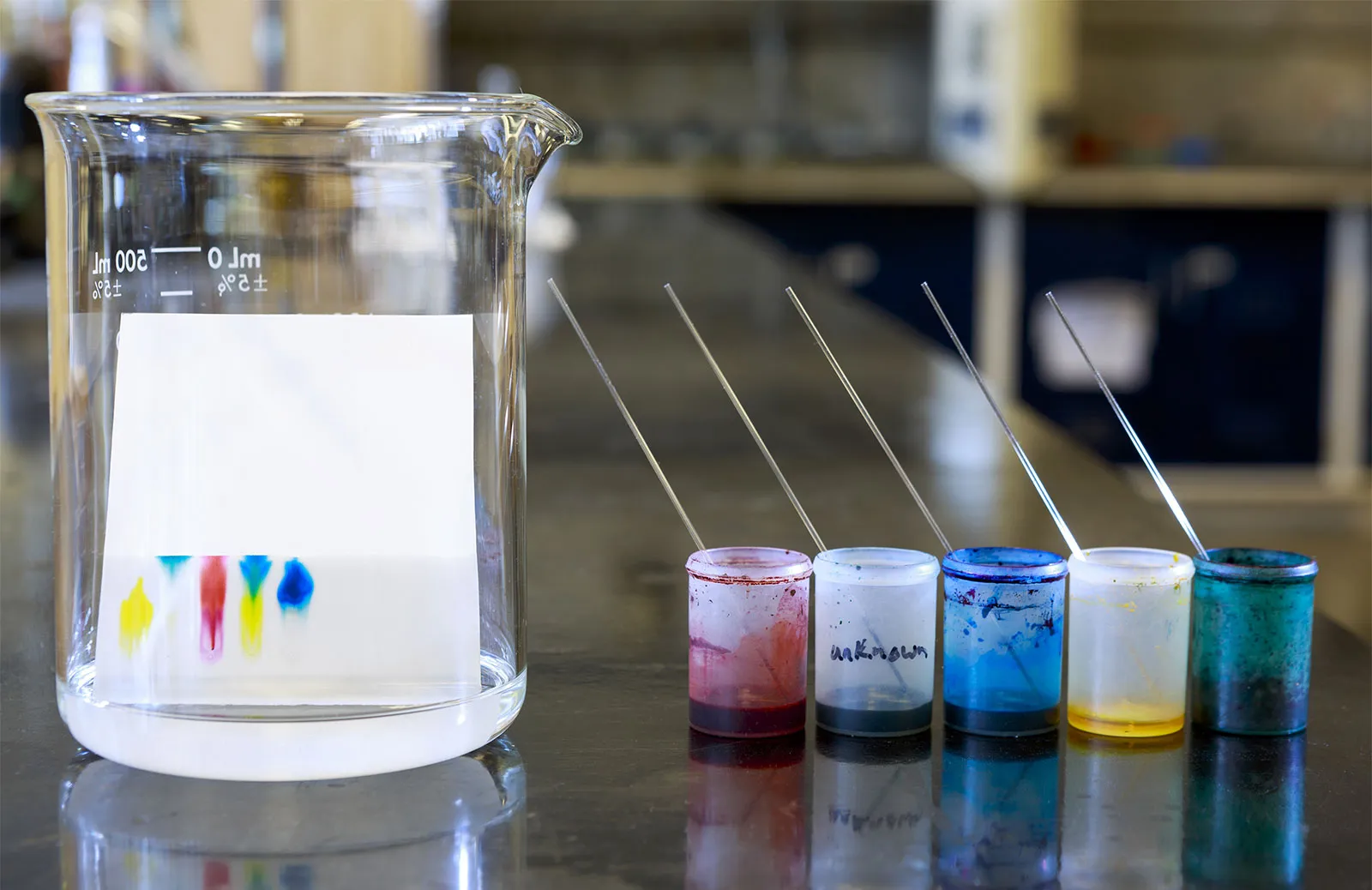 <p>Technique where a mixture is separated between the stationary and mobile phases.</p><p>The stationary is fixed and the mobile carries the mixture through the stationary phase (liquid or gas)</p><p>Information- Quantity and qualtity, Confirmatory</p><p>Limitation- Low resolution</p>