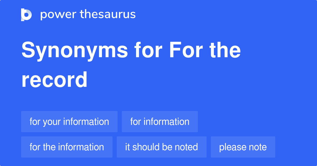 <p><span style="background-color: transparent;"><span>for the record</span></span></p>