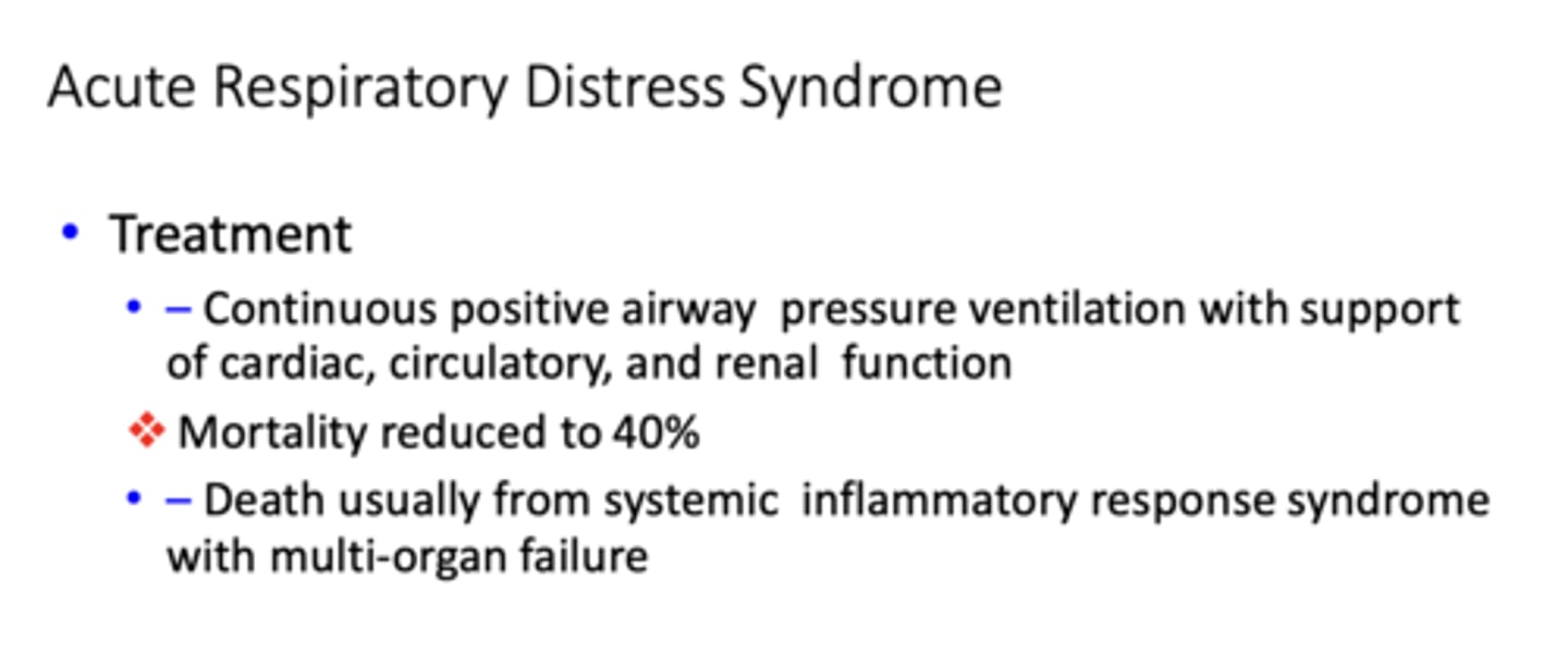 <p>Acute respiratory distress syndrome</p>