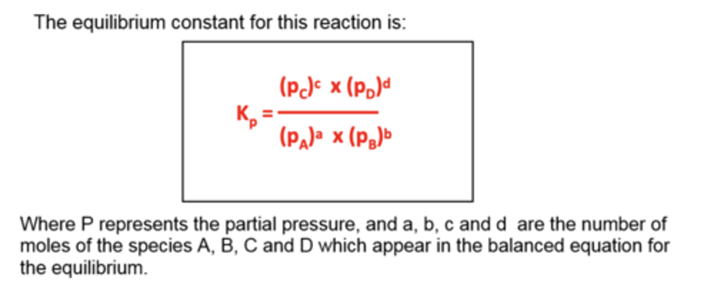 <p>The units for kp is usually Pa or KPa</p>