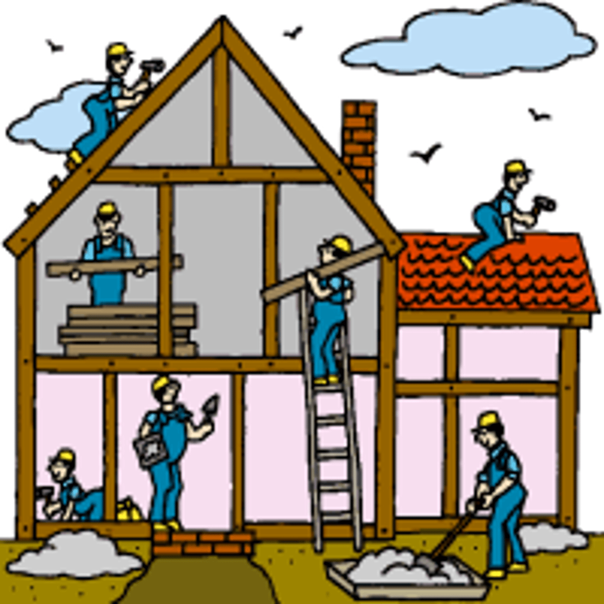 <p>to build, construct</p>
