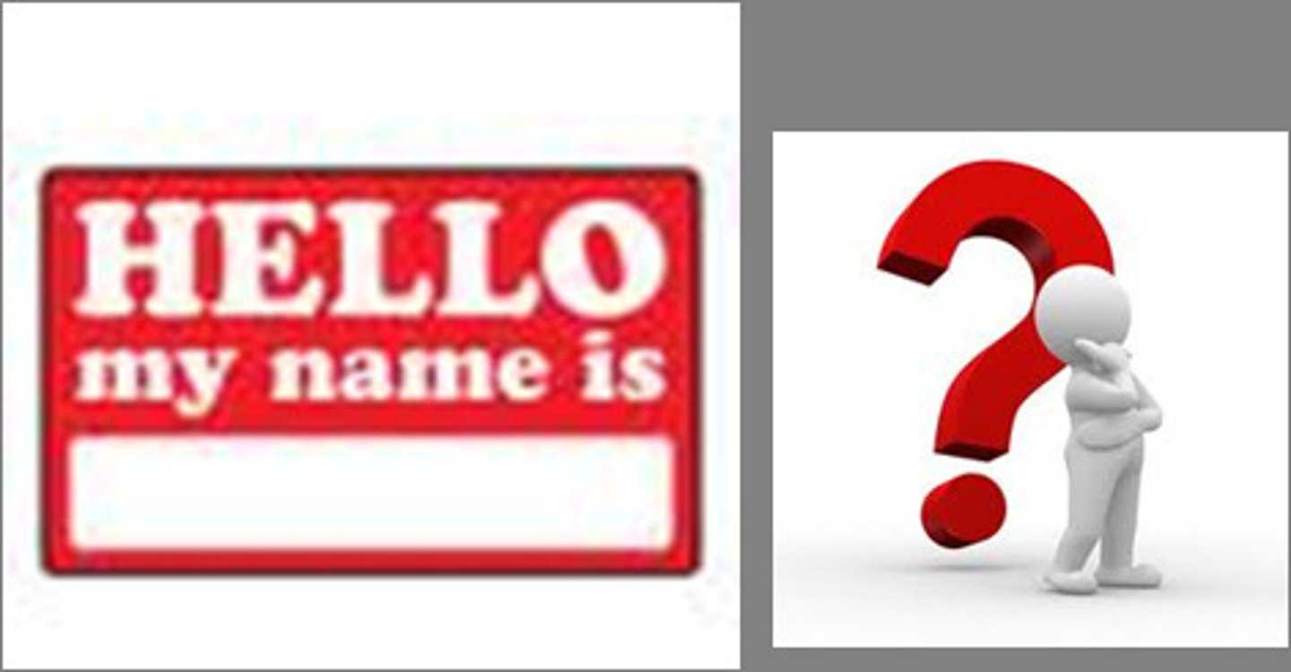 <p>your name is <em>(lit. you call yourself)</em></p>