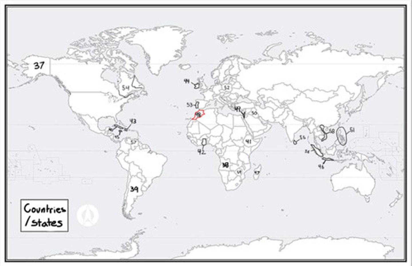 <p>What is #48? (countries/states)</p>