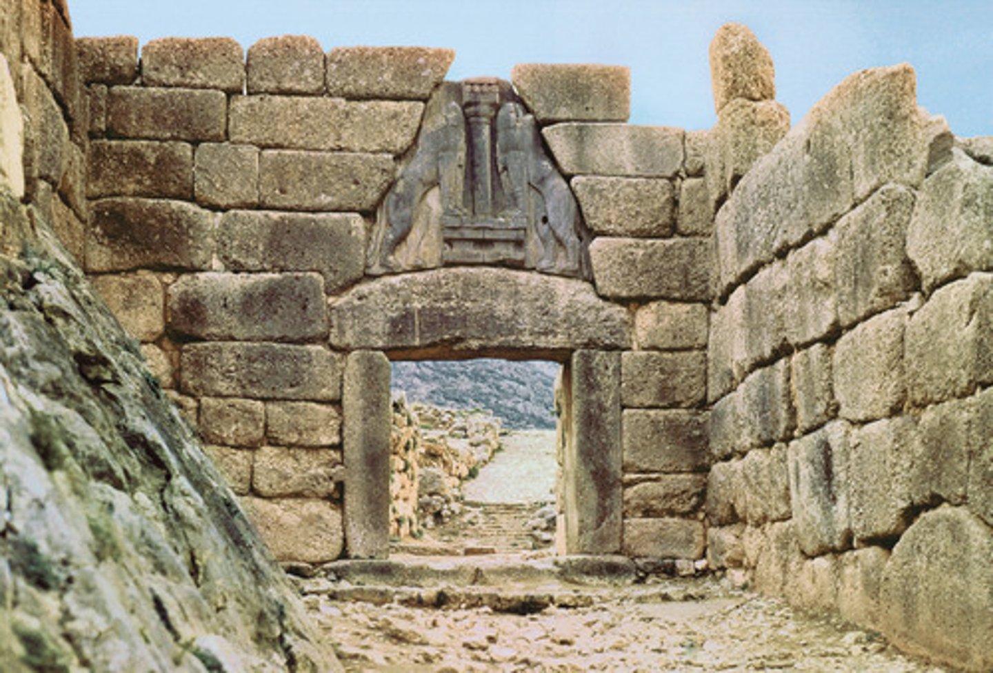 <p>Stone construction using huge, rough boulders without mortar (Idea was that "only a cyclops could make it")</p>