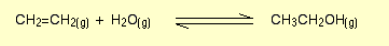 <p>Name of reaction: Hydration</p><p>Reagents: H<sub>2</sub>O, phosphoric acid catalyst</p><p>Conditions: Concentrated acid, heat, high pressure then distillation</p>