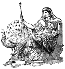 <p>Hera: marriage, queen of gods, peacock</p>