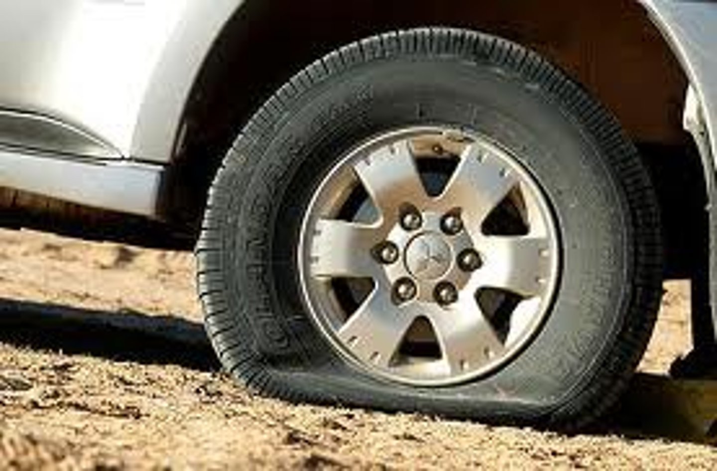 <p>The vehicle's brakes or tyres.</p>