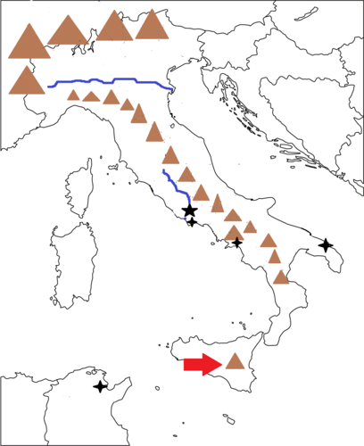 <ul><li><p>Volcano on the island of Sicily</p></li><li><p>Home to the CYCLOPES</p></li></ul>