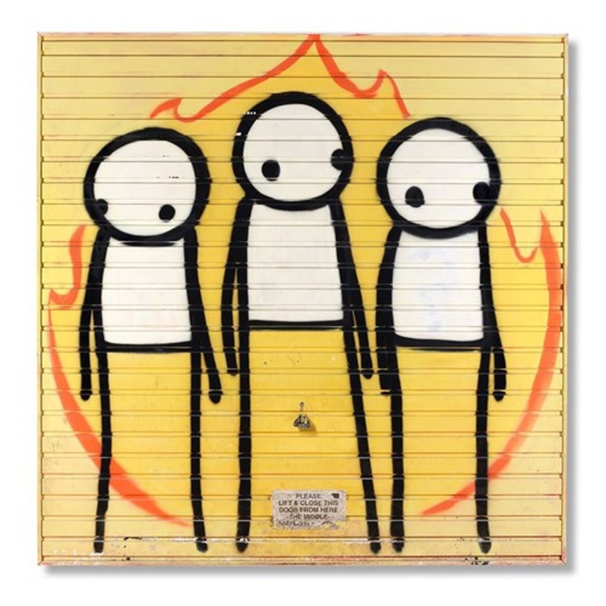 <p>- He is known for painting large stick figures<br>- Tries to show homelessness</p>
