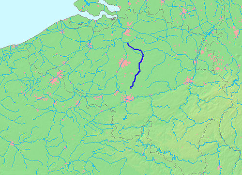 <p>Welke rivier, die langs Leuven stroomt, zien we hier?</p>