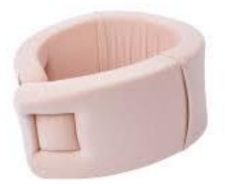 <p>Name this cervical orthosis. Uses? Motion limitation?</p>