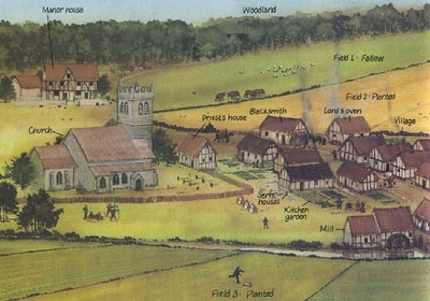 <p>land given to noble, usually by a king</p>