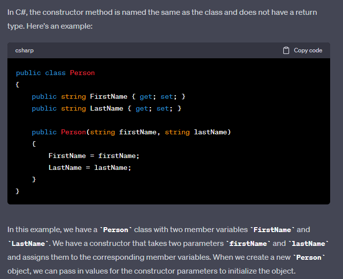A constructor is a method that is used to initialize objects. It can be used to set initial values for field when an object of a class is created.