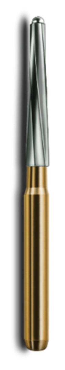 <p>•Used for finishing internal walls of access preparation</p><p>•Long, tapered bur creates a funnel shape for easier access in the pulp chamber</p><p>•9 mm cutting surface length with a non-cutting tip</p>