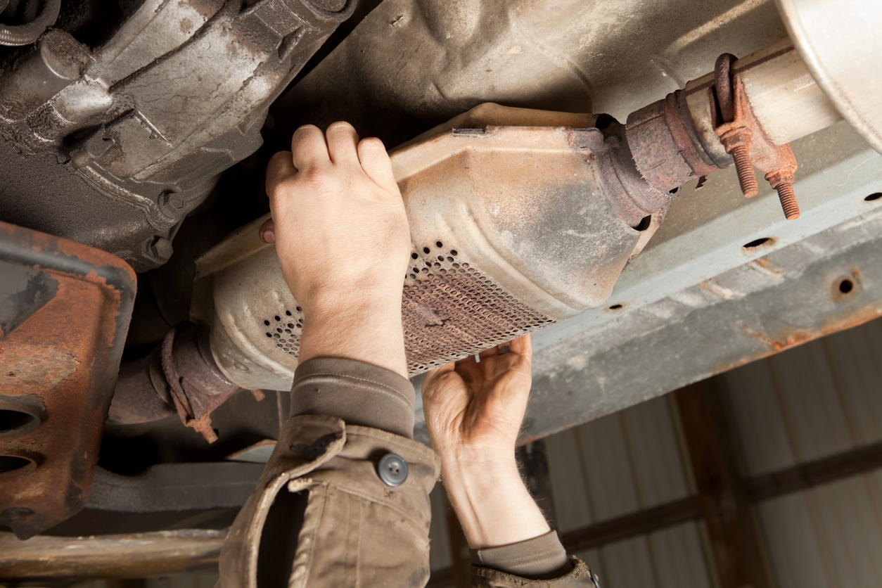 What does the catalytic converter do?