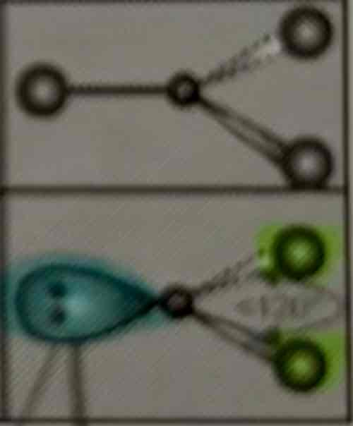 <p>Geometrie van 3 e- paren</p>