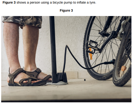 <p>The internal energy of the air increases as the tyre is inflated. Explain why. (2)</p>