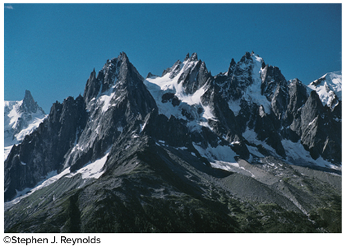 What are these sharp, glacially carved ridges?
