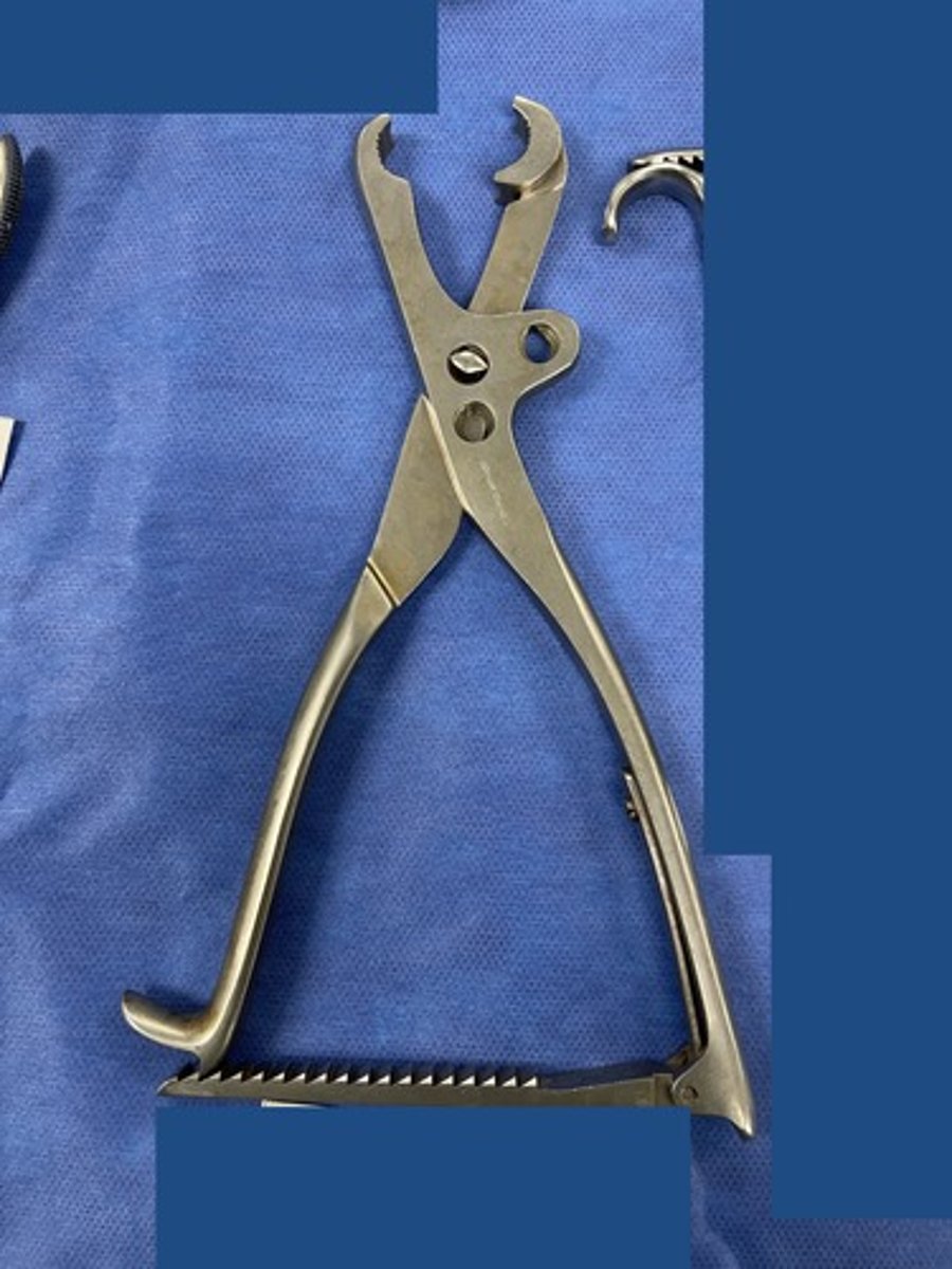 <p>Used for grasping bones, especially in orthopedic surgery.</p>