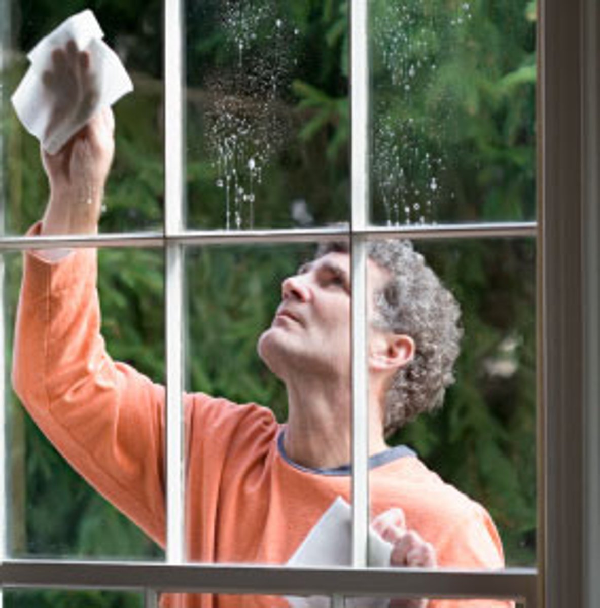 <p>to wash the windows</p>