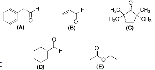 <p>Which of the following carbonyl compounds are</p>