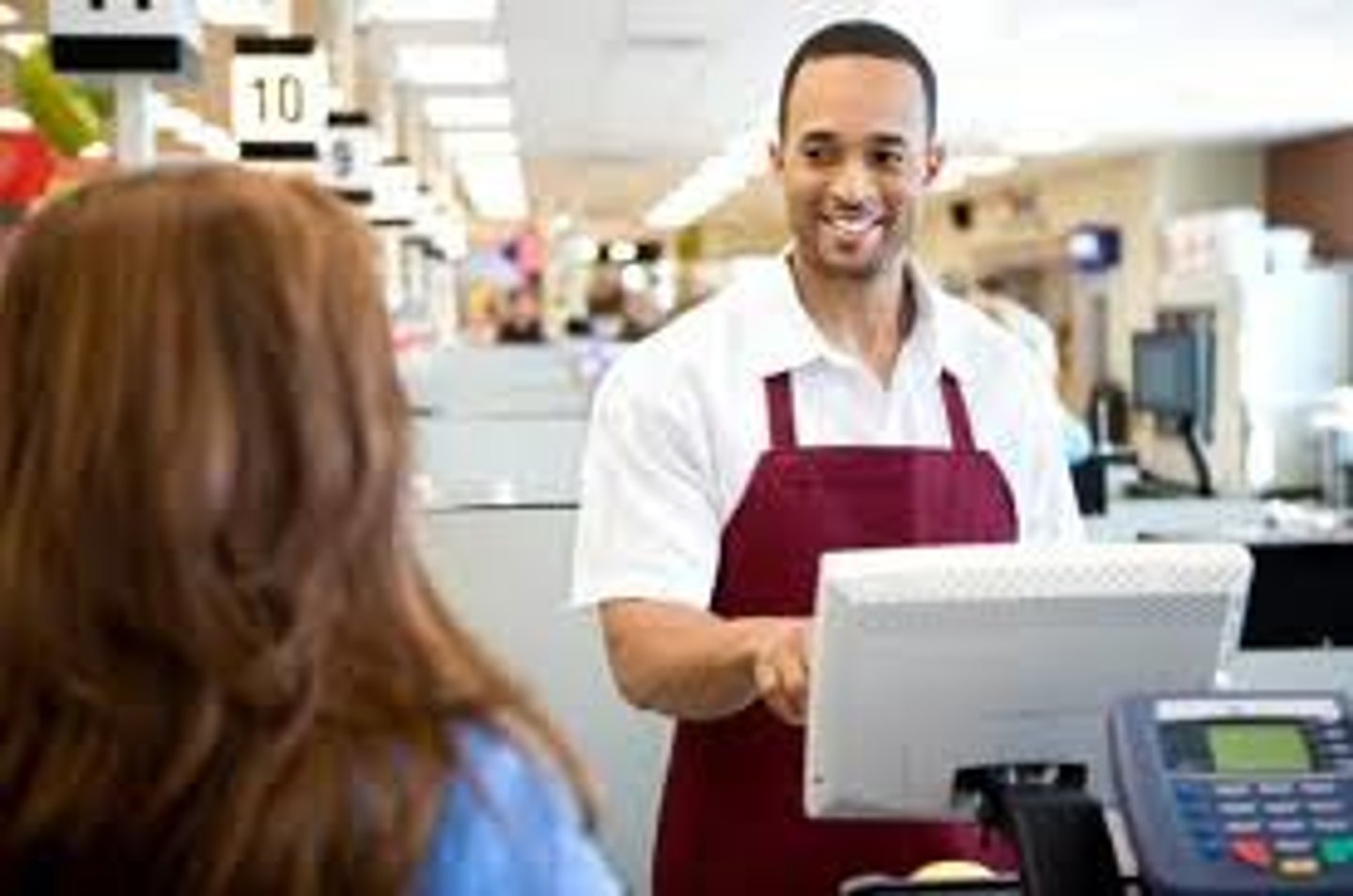 <p>the cashier</p>