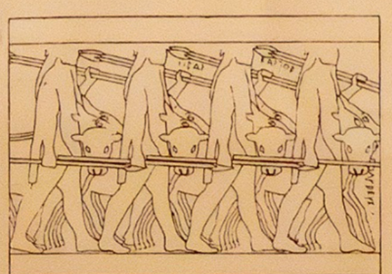 <p>What narrative does the metope depict? Does it link with the other metope’s narratives?</p>