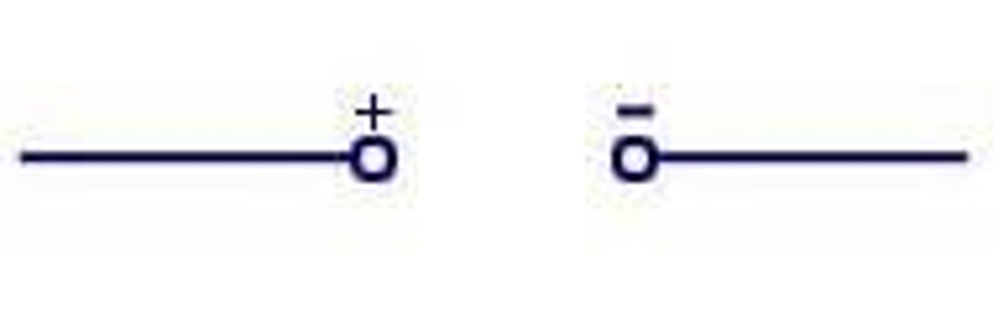 <p>Electronics Information: It is the symbol seen here, indicating a device that supplies electric energy of fixed polarity, either positive or negative.</p>