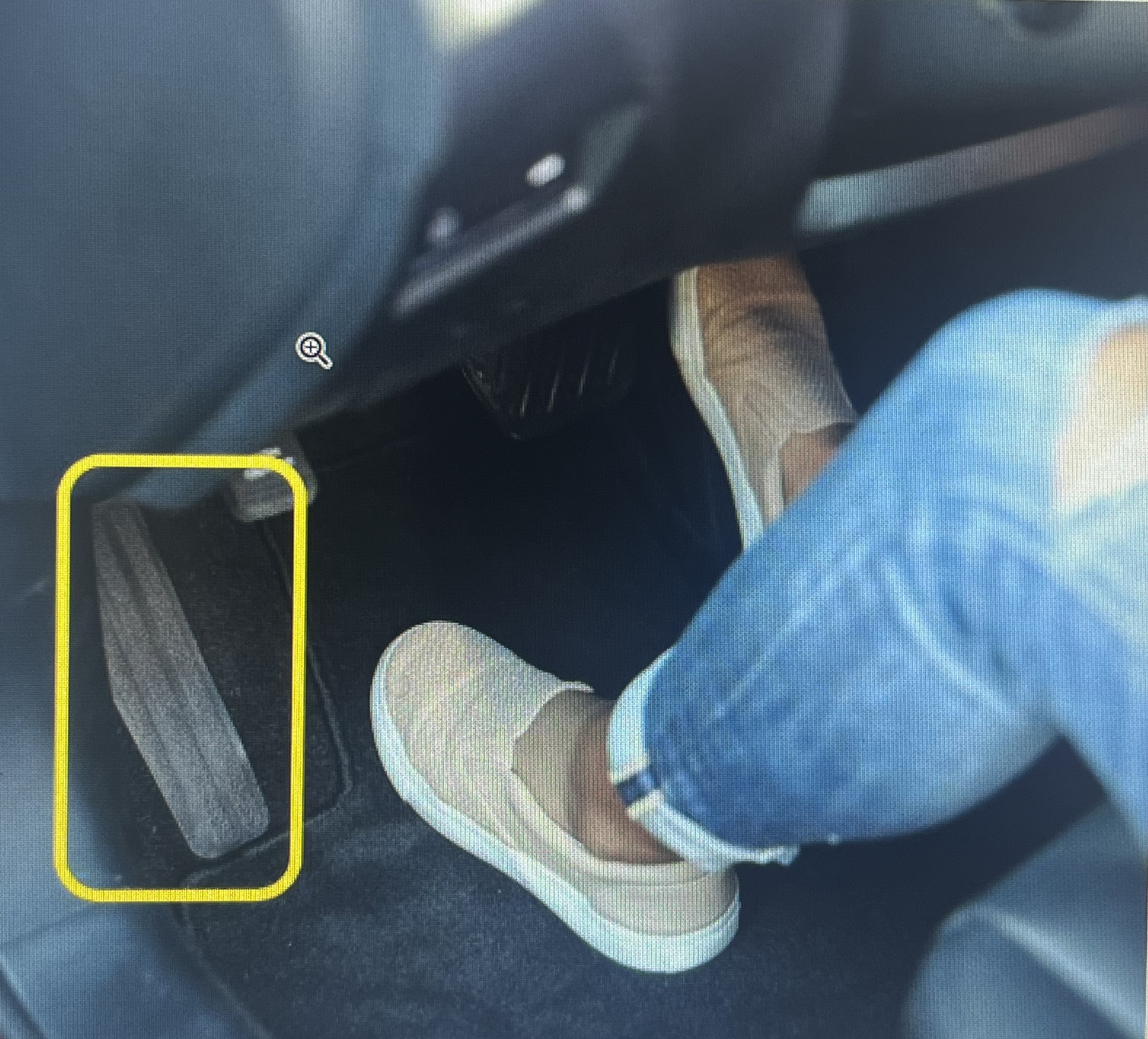 <ul><li><p>Location: Footrest found farthest left of car.</p></li><li><p>Purpose: Be resting place for driver’s left foot.</p></li></ul>
