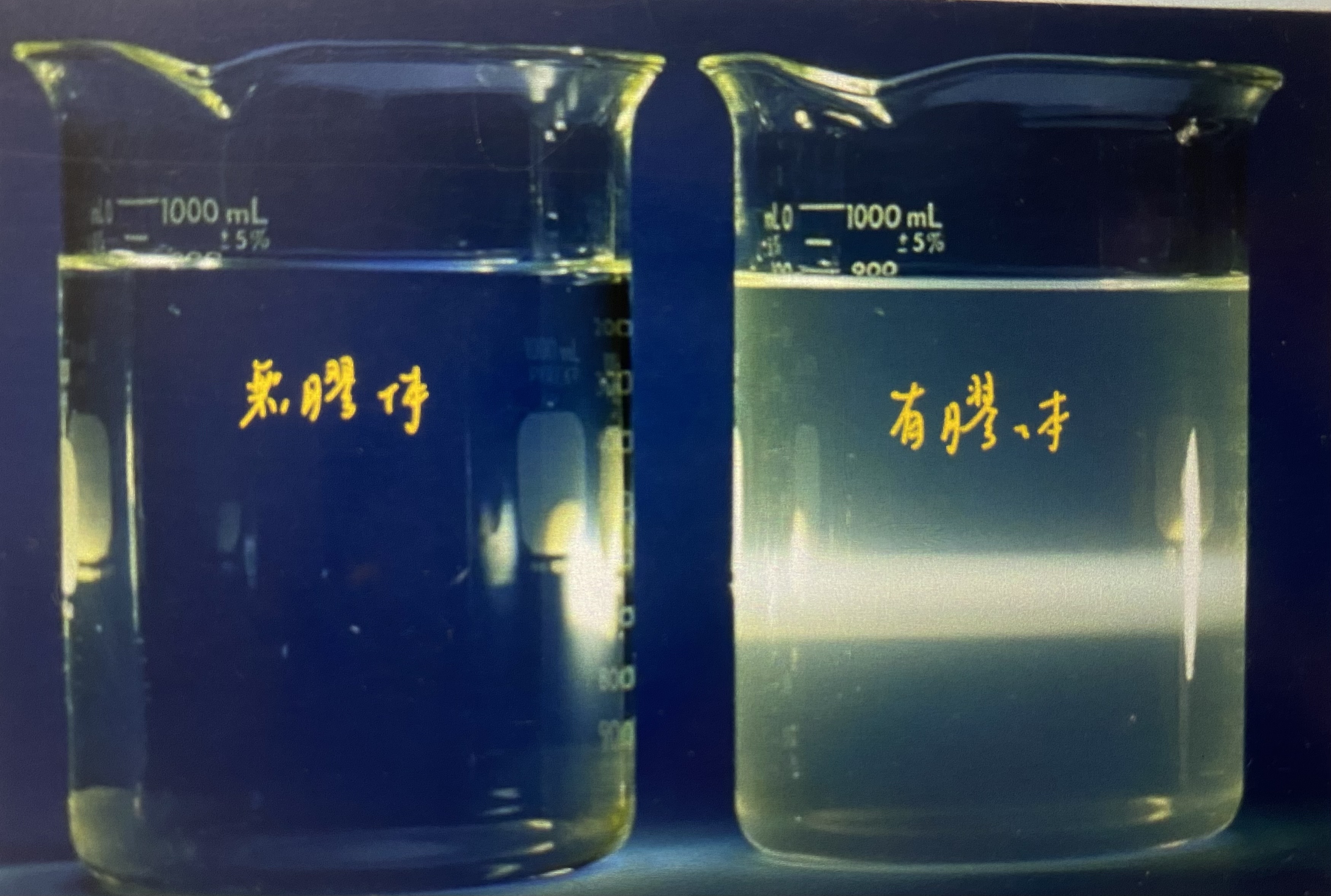 <p>廷德爾效應</p><p>當一強光通過一膠體溶液時,由於光被膠體粒子散射產生一條明顯的可見光束</p>