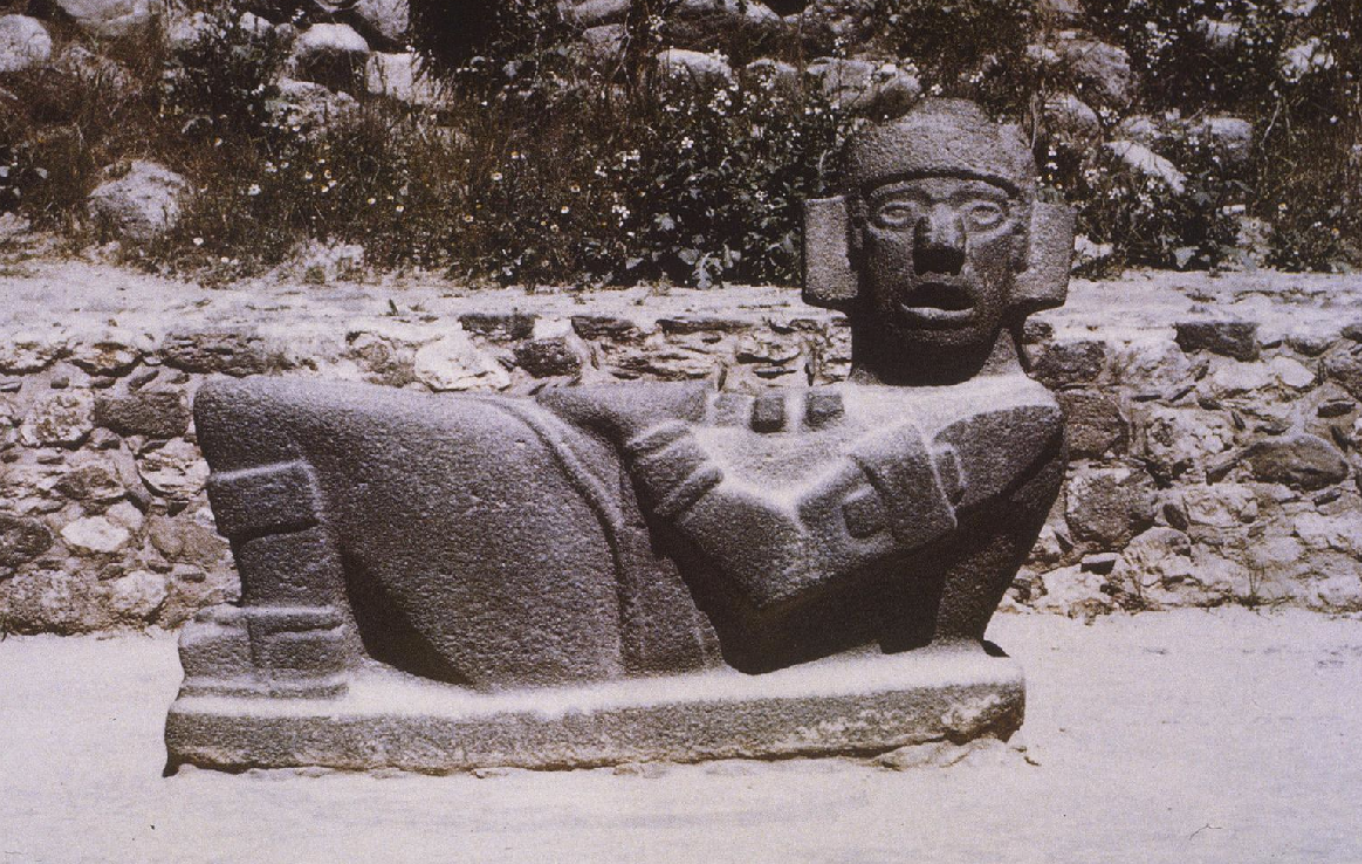 <ul><li><p><span>Maybe derived from Mayans because of depictions of captives in similar pose (ruler seated on bicephalic throne of prisoners)</span></p></li><li><p><span>Place to put offerings on the chest</span></p></li><li><p><span>Almond eyes, helmet, fairly unclothed figure</span></p></li><li><p><span>New kind of feature, prominent in Tula&nbsp;</span></p></li><li><p><span>Not much in Tula bc Aztecs took them and brought them to Tenochtitlan</span></p></li></ul><p></p>